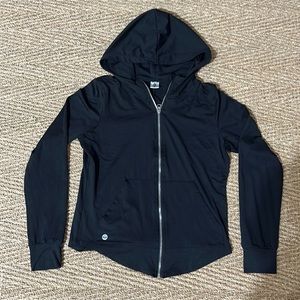 Senita Bestie Zip Up Hoodie size small in Black
